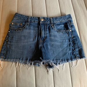 Forever 21 Denim Shorts W/ Spikes